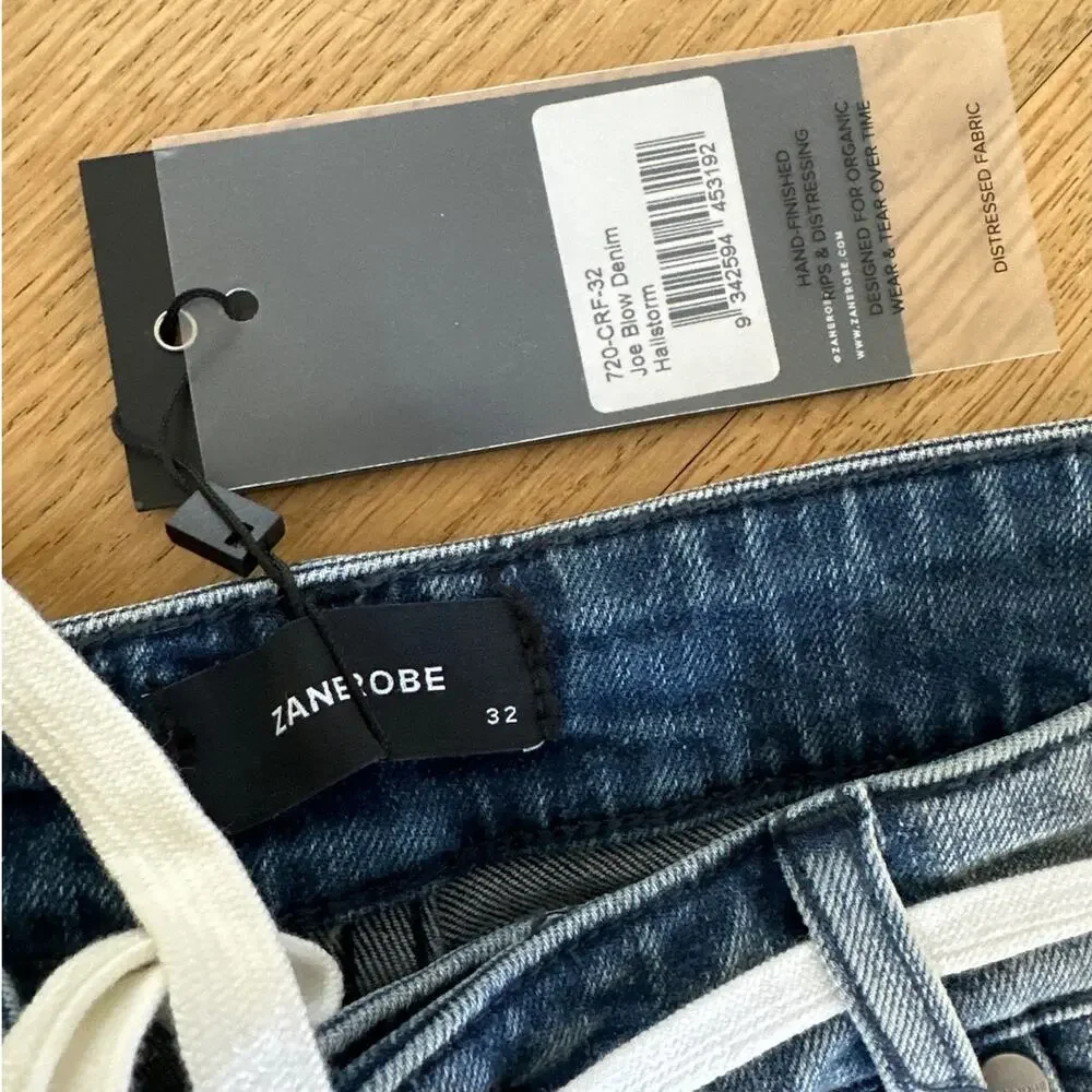 Zanerobe - Joe Blow Distressed Denim Jeans in Hailstorm Blue